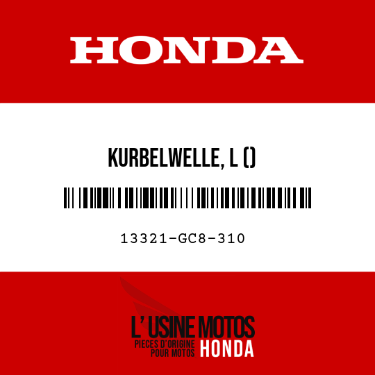 image de 13321-GC8-310 KURBELWELLE, L ()