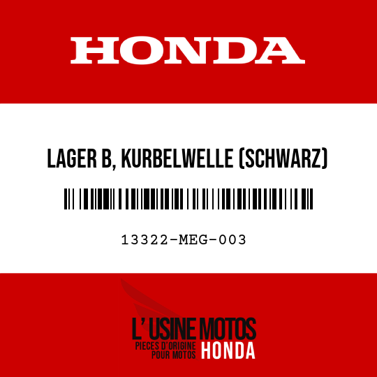 image de 13322-MEG-003 LAGER B, KURBELWELLE (SCHWARZ)