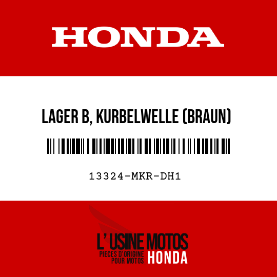 image de 13324-MKR-DH1 LAGER B, KURBELWELLE (BRAUN)