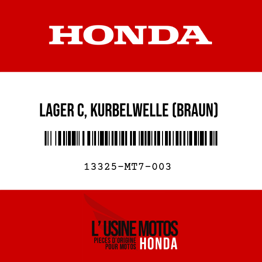 image de 13325-MT7-003 LAGER C, KURBELWELLE (BRAUN)