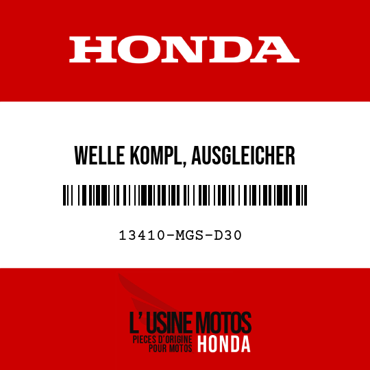 image de 13410-MGS-D30 WELLE KOMPL, AUSGLEICHER