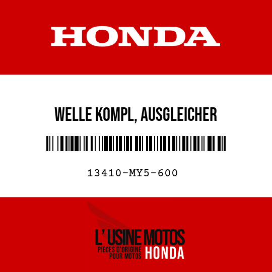 image de 13410-MY5-600 WELLE KOMPL, AUSGLEICHER