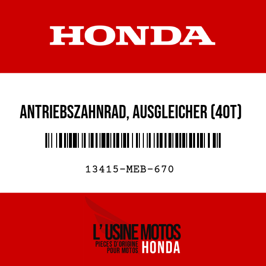 image de 13415-MEB-670 ANTRIEBSZAHNRAD, AUSGLEICHER (40T)