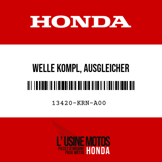 image de 13420-KRN-A00 WELLE KOMPL, AUSGLEICHER