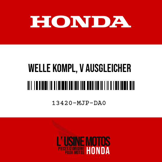image de 13420-MJP-DA0 WELLE KOMPL, V AUSGLEICHER