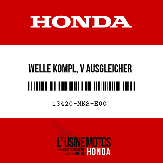 image de 13420-MKS-E00 WELLE KOMPL, V AUSGLEICHER