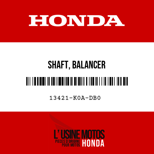 image de 13421-K0A-DB0 SHAFT, BALANCER