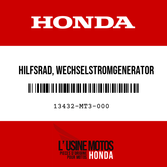 image de 13432-MT3-000 HILFSRAD, WECHSELSTROMGENERATOR ABTRIEB (50T)