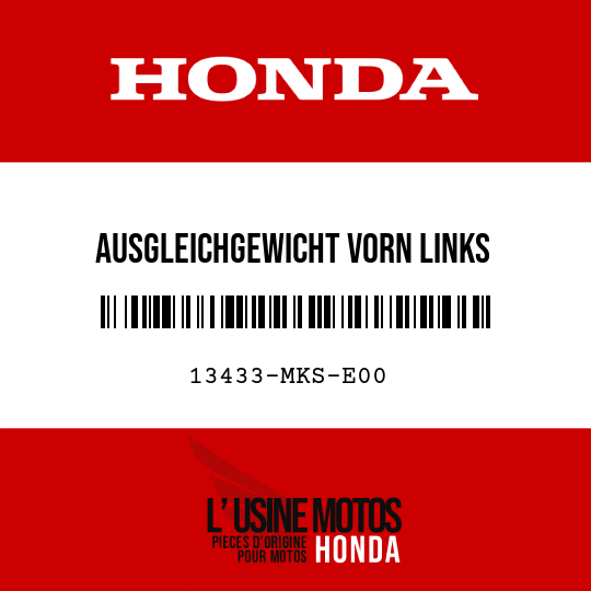 image de 13433-MKS-E00 AUSGLEICHGEWICHT VORN LINKS