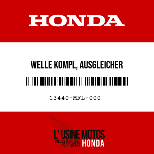 image de 13440-MFL-000 WELLE KOMPL, AUSGLEICHER