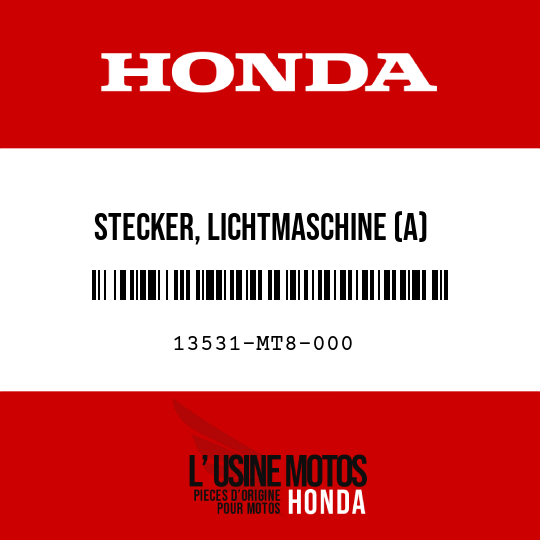 image de 13531-MT8-000 STECKER, LICHTMASCHINE (A)