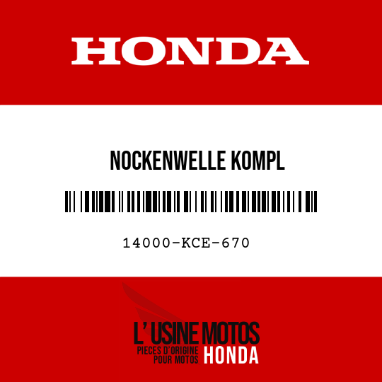 image de 14000-KCE-670 NOCKENWELLE KOMPL