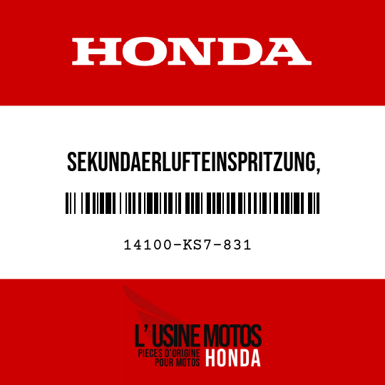 image de 14100-KS7-831 SEKUNDAERLUFTEINSPRITZUNG, RUECKSCHLAGVENTIL