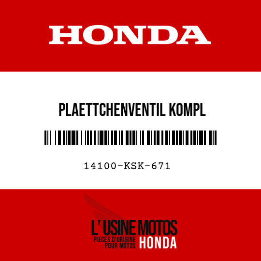 image de 14100-KSK-671 PLAETTCHENVENTIL KOMPL