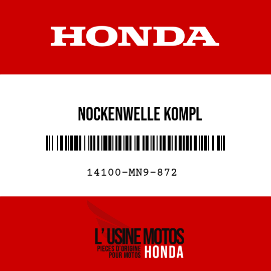 image de 14100-MN9-872 NOCKENWELLE KOMPL