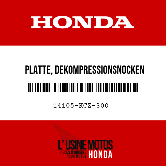 image de 14105-KCZ-300 PLATTE, DEKOMPRESSIONSNOCKEN