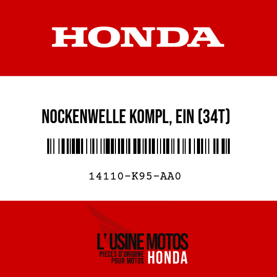 image de 14110-K95-AA0 NOCKENWELLE KOMPL, EIN (34T)