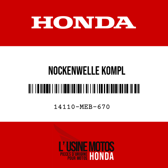 image de 14110-MEB-670 NOCKENWELLE KOMPL