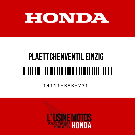image de 14111-KSK-731 PLAETTCHENVENTIL EINZIG