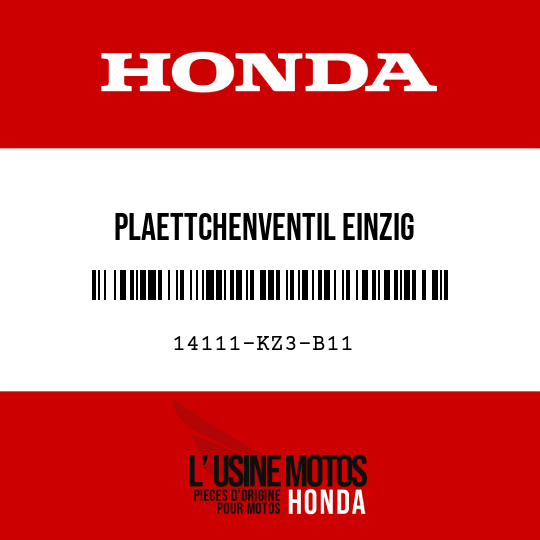 image de 14111-KZ3-B11 PLAETTCHENVENTIL EINZIG