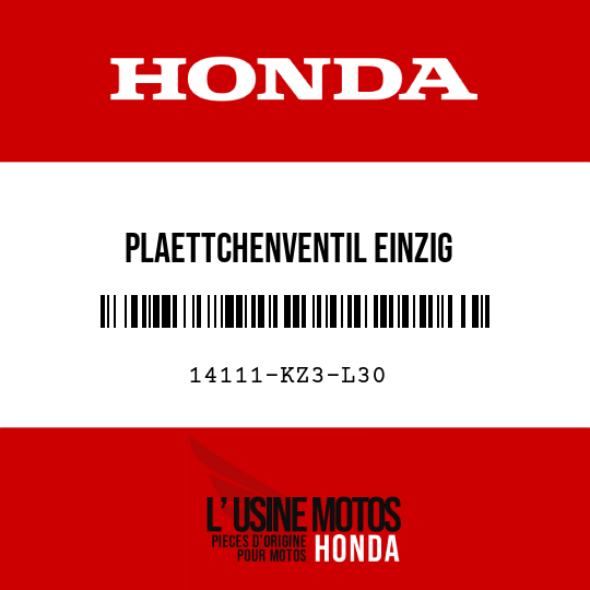 image de 14111-KZ3-L30 PLAETTCHENVENTIL EINZIG