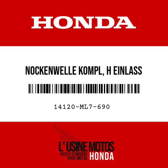 image de 14120-ML7-690 NOCKENWELLE KOMPL, H EINLASS