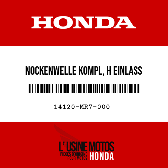 image de 14120-MR7-000 NOCKENWELLE KOMPL, H EINLASS