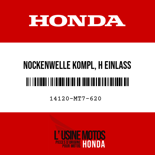 image de 14120-MT7-620 NOCKENWELLE KOMPL, H EINLASS