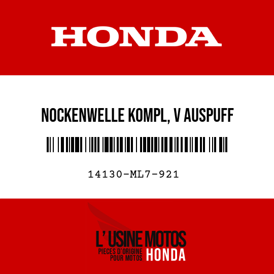 image de 14130-ML7-921 NOCKENWELLE KOMPL, V AUSPUFF