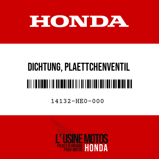 image de 14132-HE0-000 DICHTUNG, PLAETTCHENVENTIL
