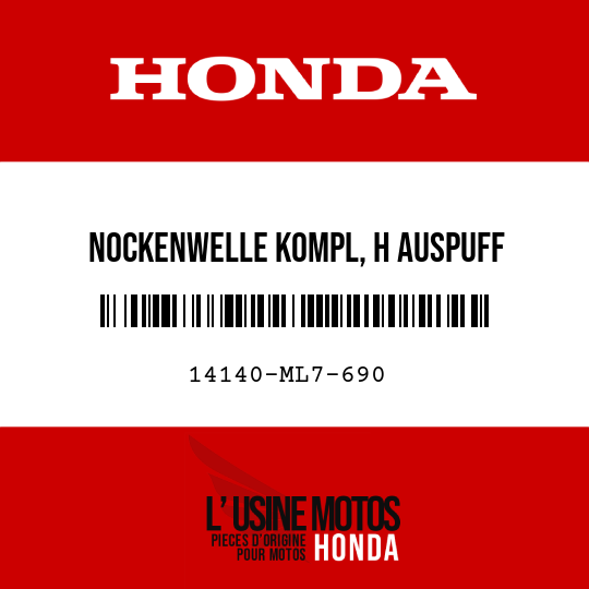image de 14140-ML7-690 NOCKENWELLE KOMPL, H AUSPUFF