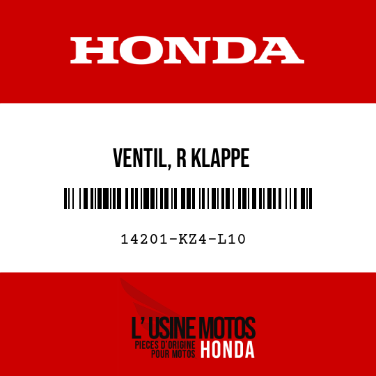 image de 14201-KZ4-L10 VENTIL, R KLAPPE