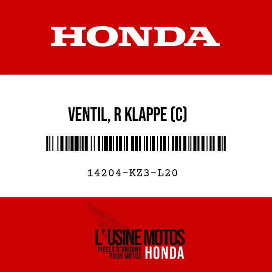 image de 14204-KZ3-L20 VENTIL, R KLAPPE (C)