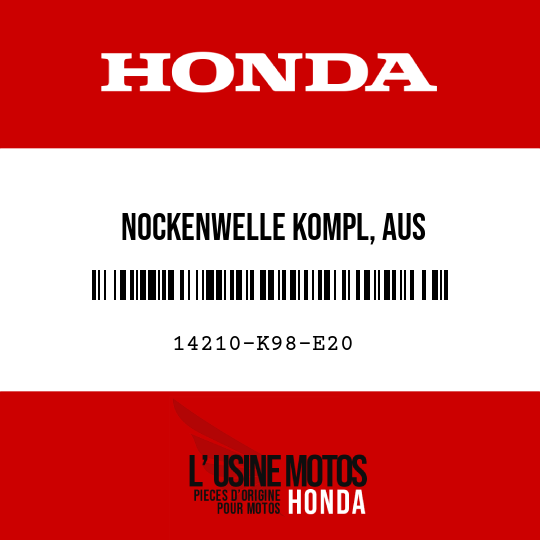 image de 14210-K98-E20 NOCKENWELLE KOMPL, AUS