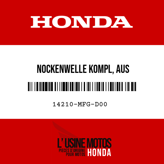 image de 14210-MFG-D00 NOCKENWELLE KOMPL, AUS