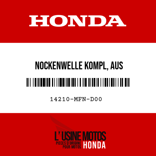 image de 14210-MFN-D00 NOCKENWELLE KOMPL, AUS
