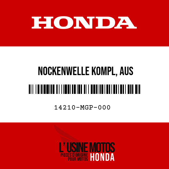 image de 14210-MGP-000 NOCKENWELLE KOMPL, AUS