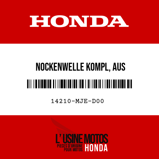image de 14210-MJE-D00 NOCKENWELLE KOMPL, AUS