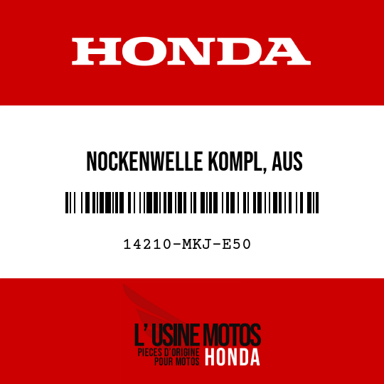 image de 14210-MKJ-E50 NOCKENWELLE KOMPL, AUS