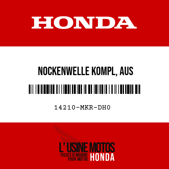 image de 14210-MKR-DH0 NOCKENWELLE KOMPL, AUS