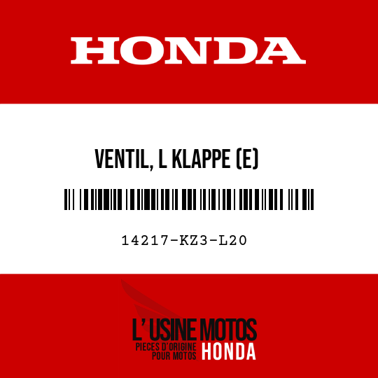 image de 14217-KZ3-L20 VENTIL, L KLAPPE (E)