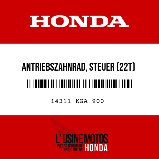 image de 14311-KGA-900 ANTRIEBSZAHNRAD, STEUER (22T)