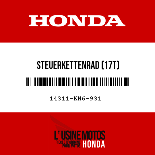 image de 14311-KN6-931 STEUERKETTENRAD (17T)