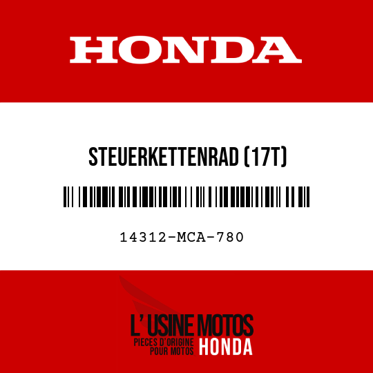 image de 14312-MCA-780 STEUERKETTENRAD (17T)