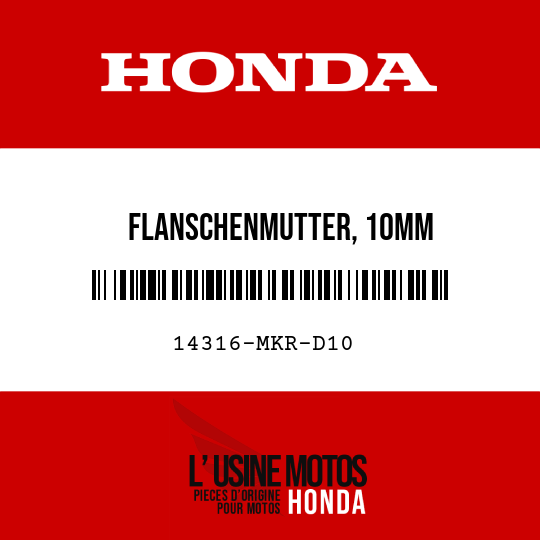 image de 14316-MKR-D10 FLANSCHENMUTTER, 10MM