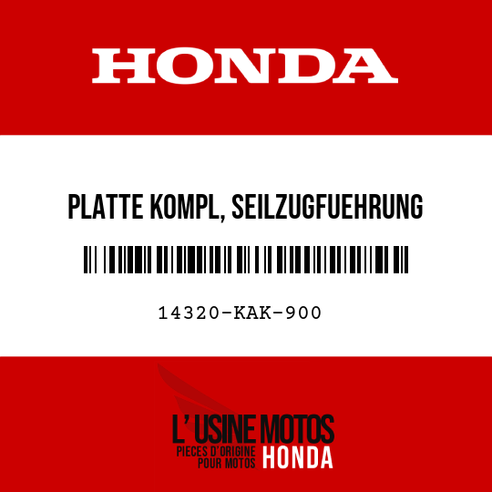 image de 14320-KAK-900 PLATTE KOMPL, SEILZUGFUEHRUNG