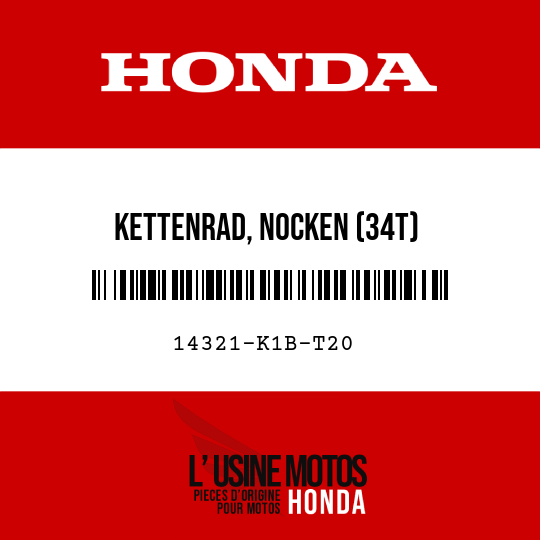 image de 14321-K1B-T20 KETTENRAD, NOCKEN (34T)