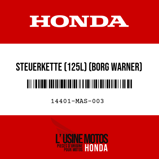 image de 14401-MAS-003 STEUERKETTE (125L) (BORG WARNER)