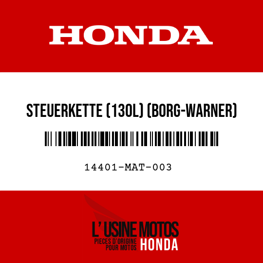 image de 14401-MAT-003 STEUERKETTE (130L) (BORG-WARNER)