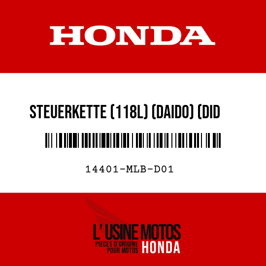 image de 14401-MLB-D01 STEUERKETTE (118L) (DAIDO) (DID SCH-0411L SV-118)